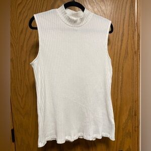 Liverpool Los Angeles ribbed sleeveless mock neck fine gauge sweater XL - EUC